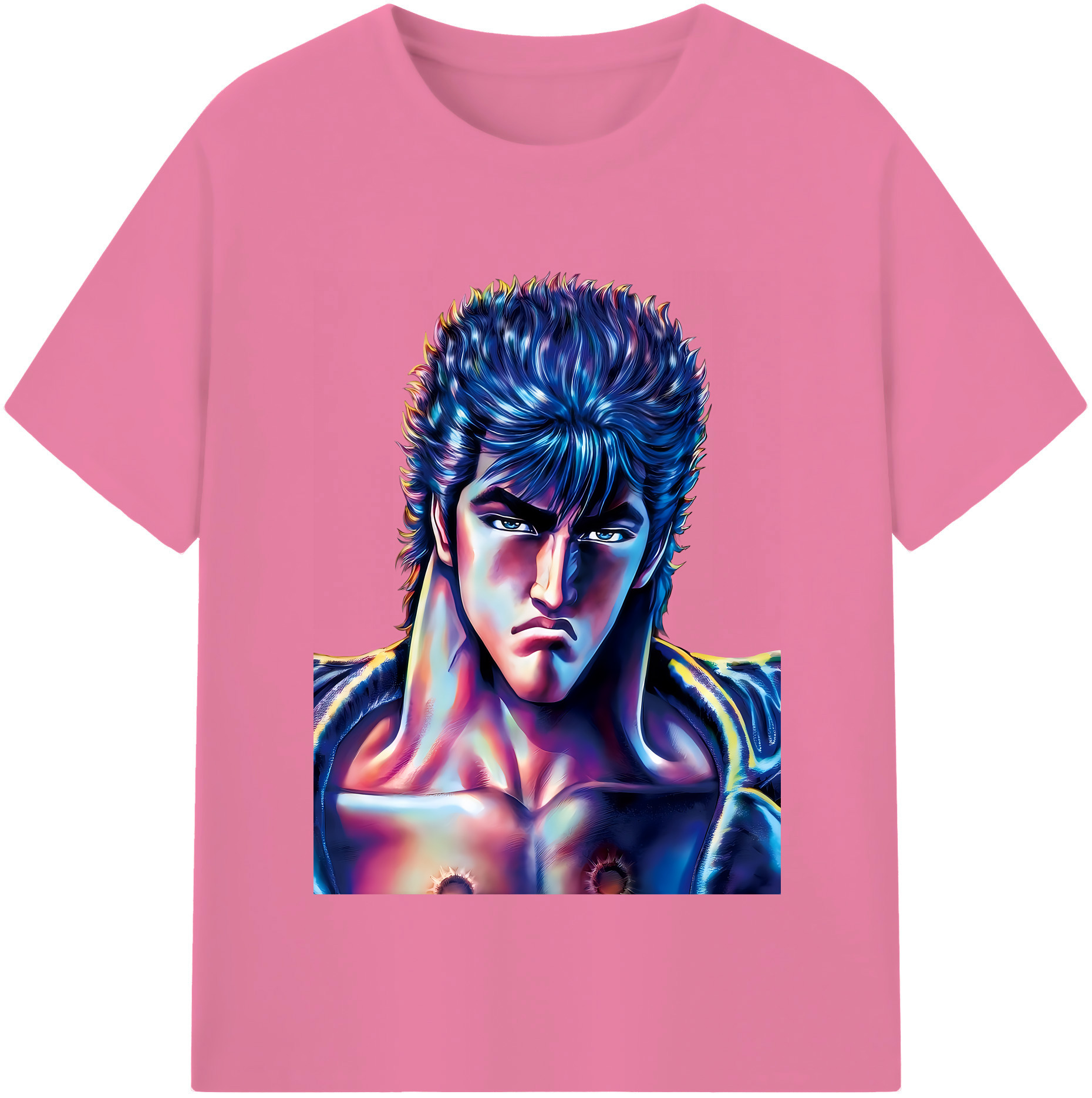 （画像用） 北斗の拳 Fist of the North Star 綿100％半袖Tシャツ（フロントプリント）